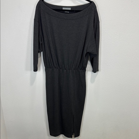 Anthropologie dark gray column Dress with Dolman Sleeves - Picture 2 of 12